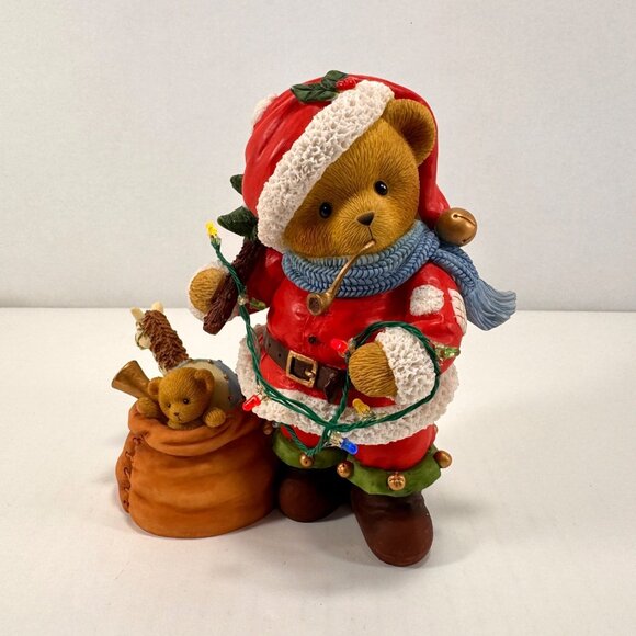 Cherished Teddies St. Nick Figurine Santa Claus Lights Up Special Delivery - Picture 1 of 7